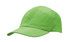 A green cap featuring a sleek design and a curved brim, with a logo present on the side.