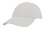 A white baseball cap featuring a curved brim and a classic design, including a logo on the front.