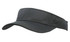 A black sports mesh visor with a wide brim and an adjustable band, featuring a logo.