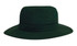 A green microfibre adjustable bucket hat with a wide brim and a simple design, featuring a logo.