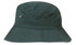 A green brushed sports twill bucket hat with a wide brim and a small logo.
