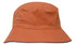 An orange brushed sports twill bucket hat with a simple design and a small eyelet.