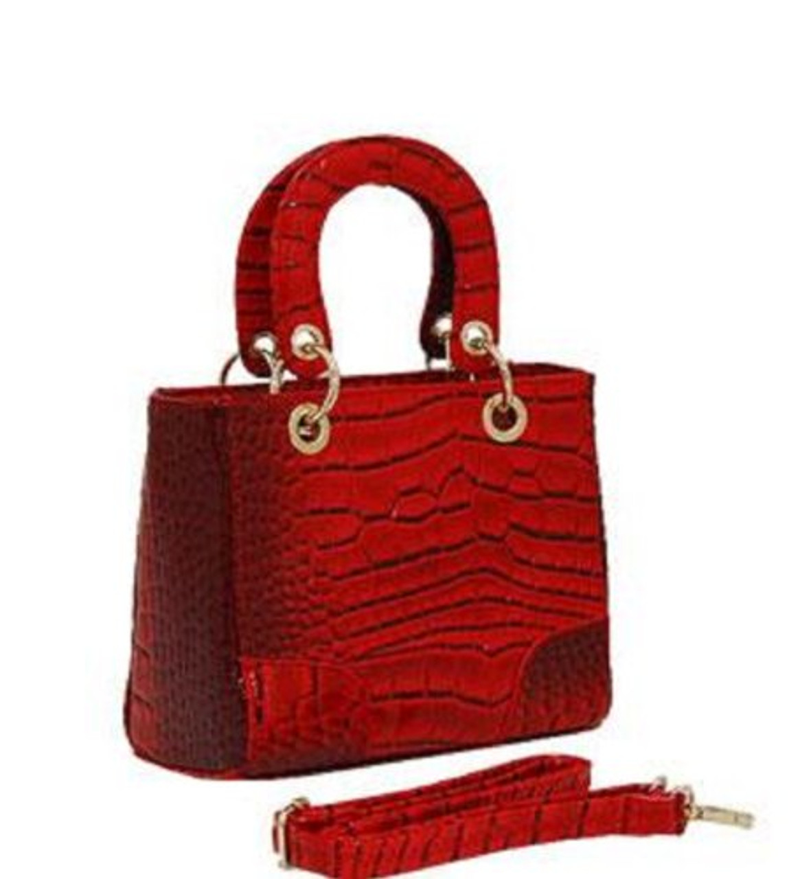 Vivienne Westwood Anglomania Dorset Crocodile Bag 7273v-sl In Red - Excel  Clothing