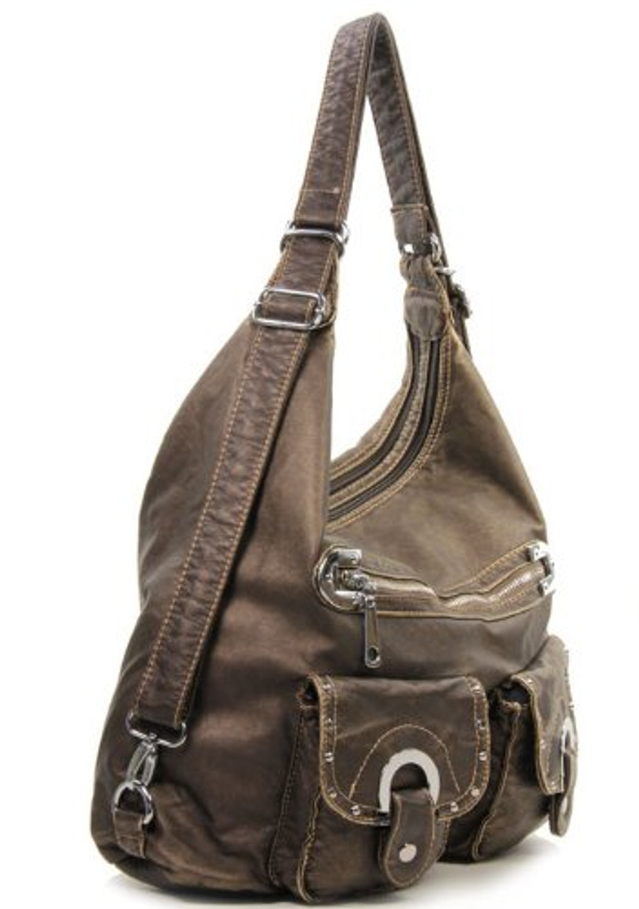 Bronze Soft Stone Washed Tote Purse - Handbags, Bling & More!