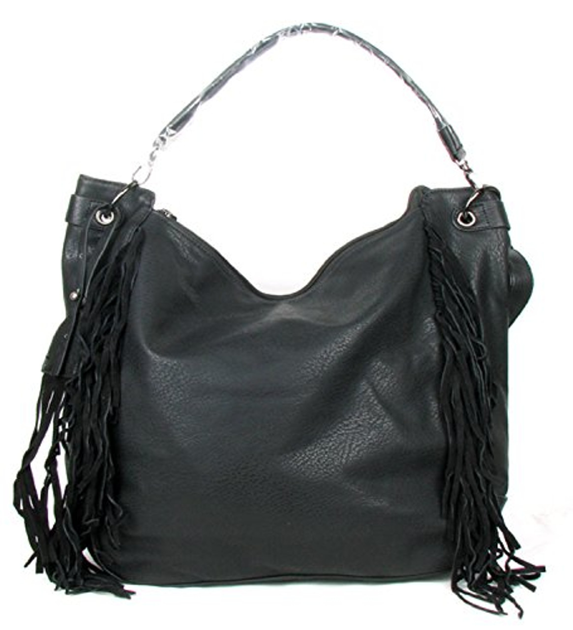 Stella McCartney Falabella Fringe Bag in Black | Lyst