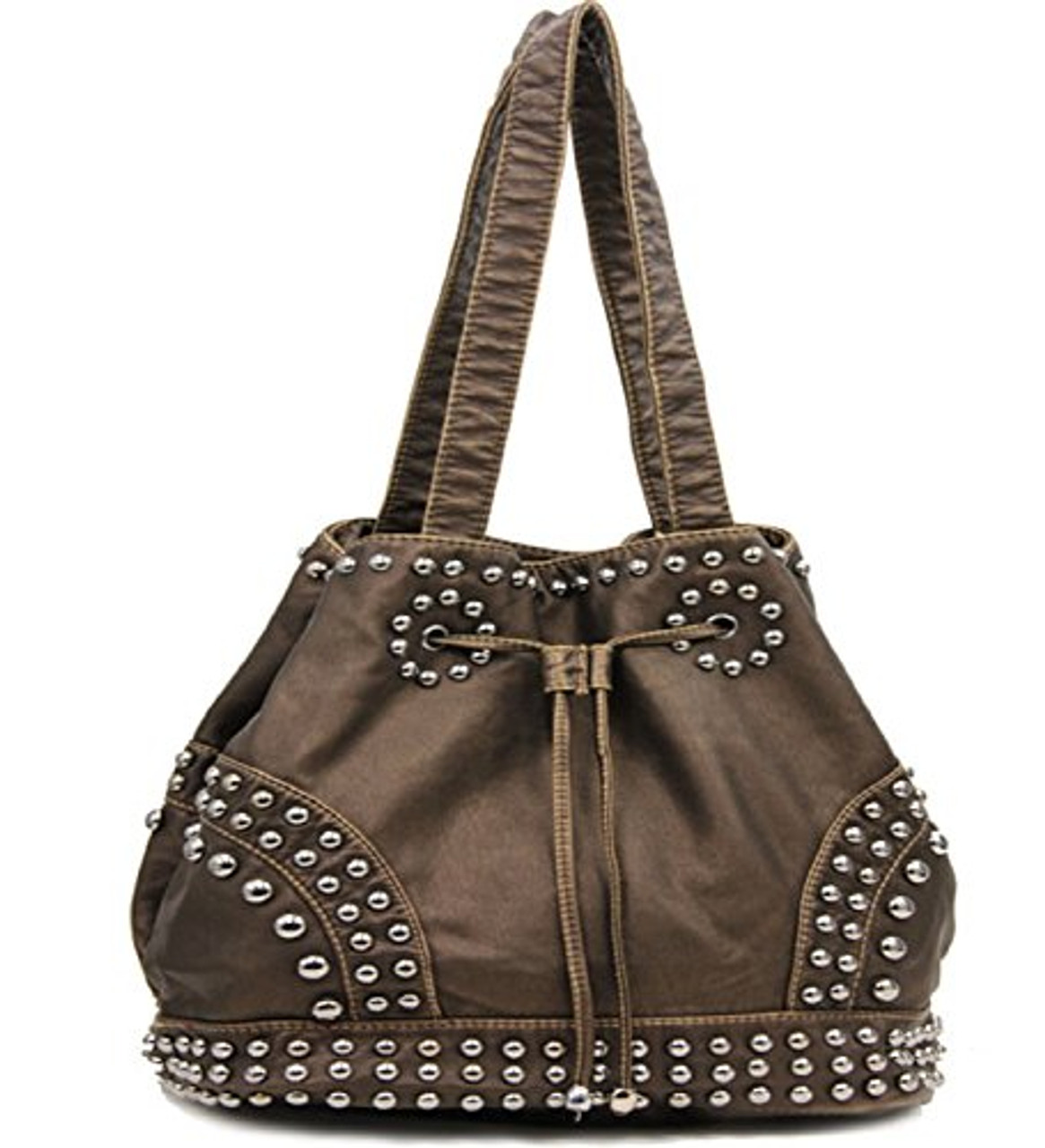 Fendi // White & Multicolour Studded Leather Bag – VSP Consignment