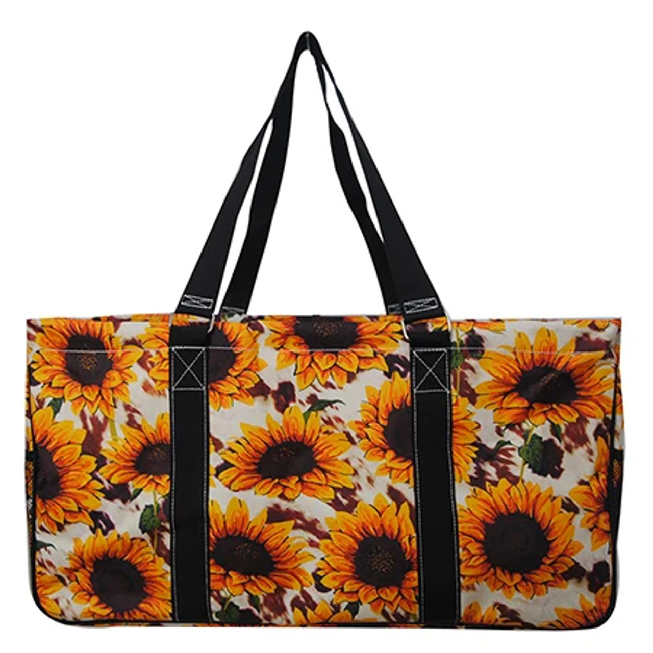 Yelloe Orange Printed Large Tote Bag