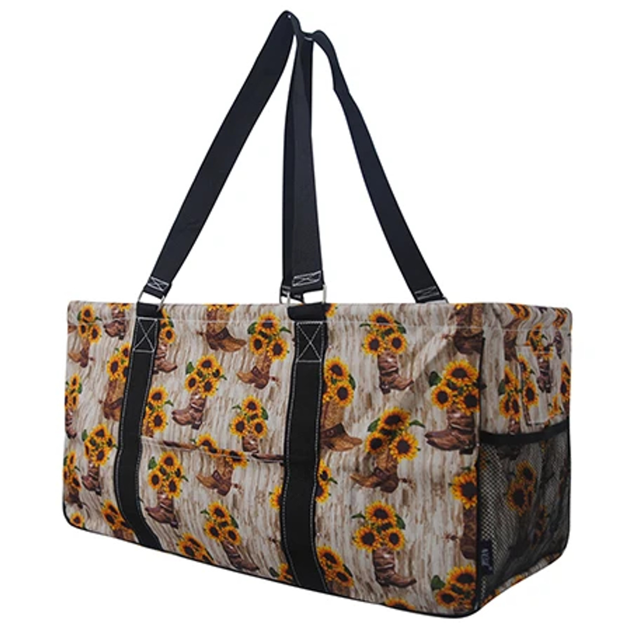 NGIL Utility Tote Bag (Vintage Sunflower Truck-Black) 