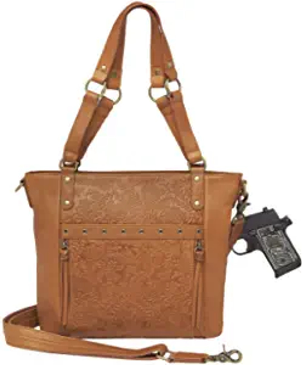 Gun Tote'n Mamas Concealed Carry Raven Cross-Body Bag  $1.00 Off 4.5 Star  Rating w/ Free Shipping and Handling