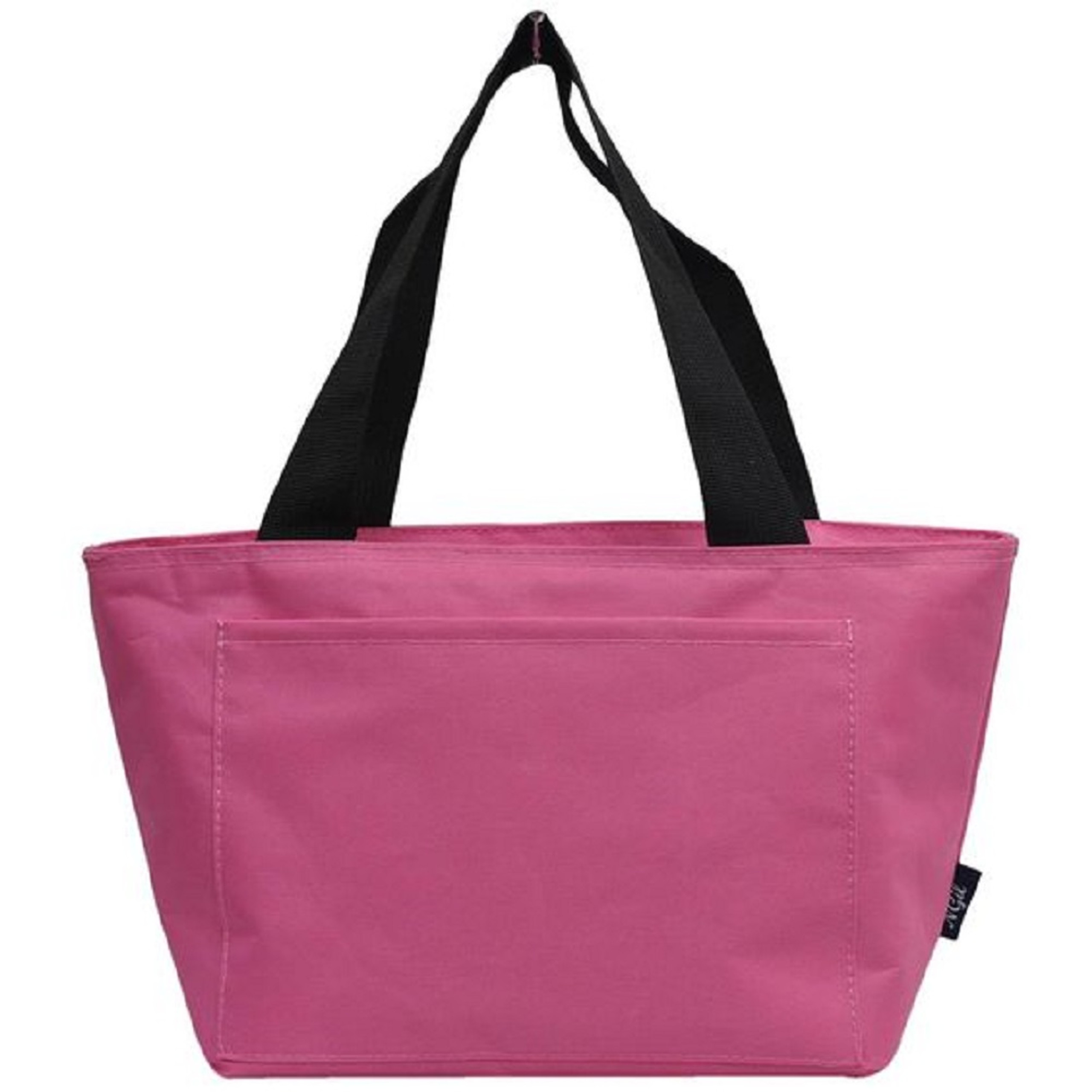 Pink Damask Insulated Lunch Tote Bag