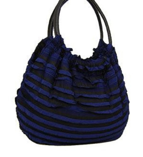 Navy Blue Fashion Fabric Handbag