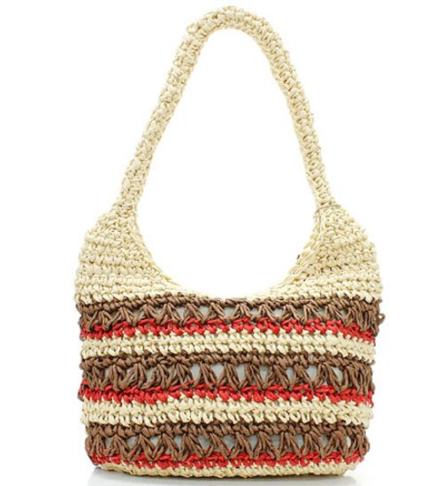 straw shoulder tote