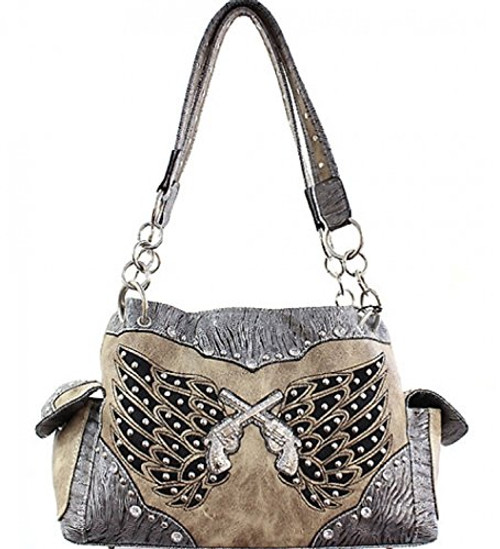 Western Style Berry Conchos Cowgirl Country Conceal Carry Purses Crossbody  Handbags Women Shoulder Bags Wallet Set Brown, Brown, XL: Amazon.co.uk:  Fashion