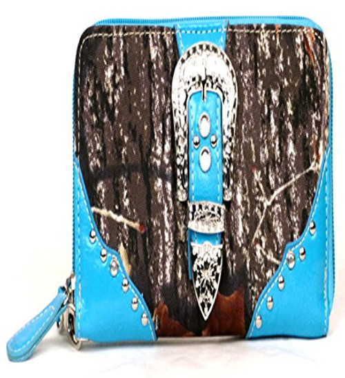 Western Blue Camouflage Buckle Wristlet