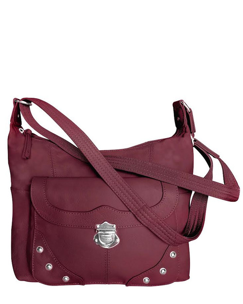Concealed Carry Handbag Gun Concealment Purse Left/Right Hand 7005 WINE