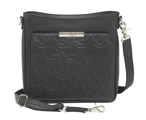 Embroidered Lambskin Slim X-Body RFID Purse GTM-98LMB