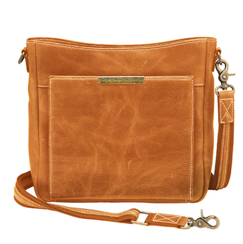 Slim Crossbody Concealed Carry Purse Distressed Buffalo Caramel GTM-CZY/98