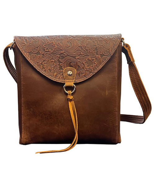 Roma Leathers 9002 Western Leather concealed carry Crossbody Bag