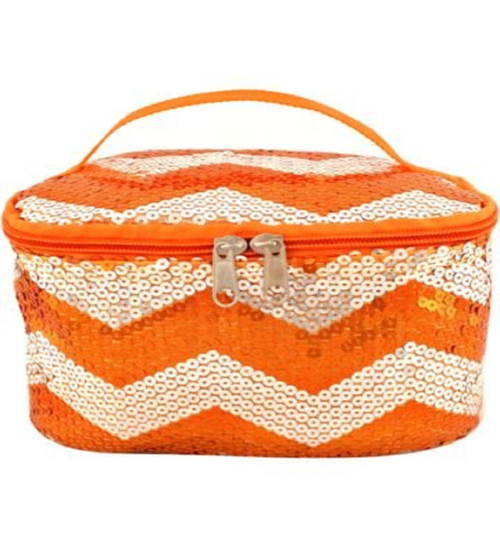 Orange and Silver Sequined Chevron Case