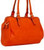 Orange Textured Faux Leather Satchel Purse