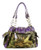 Western Purple Camouflage Buckle Rhinestone Purse W Matching Wallet