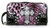 Purple Leopard Print Cross Rhinestone Wristlet