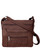 Roma Leathers 7082 Brown Genuine Leather Locking Concealed Purse