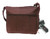 Roma Leathers 7082 Brown Genuine Leather Locking Concealed Purse