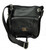 Roma Leathers 7028 Black Genuine Leather Turnlock Concealed Purse