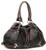 Brown Cinch Tie Stone Washed Handbag