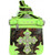 Lime Green Camouflage Cross Rhinestone Messenger Handbag