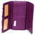 Leopard tri-folder Purple Rhinestone Flower Wallet