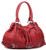 Red Cinch Tie Stone Washed Handbag