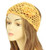 Yellow Floral Knit Fashion Headwrap