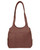 Roma Leathers 7096 Brown Genuine Leather Concealed Purse