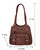 Roma Leathers 7096 Brown Genuine Leather Concealed Purse