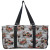 Country Vintage Truck Print Large Canvas Utility Tote Bag-Black