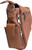 Roma Leathers 7084 Medium Brown Genuine Leather Pistol Concealment CCW Purse with Buckle