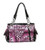 Western Cross Leopard Handbag Rhinestone Pocket Purse With Matching Wallet (Purple)