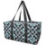 Quatre Vine Print Large Canvas Utility Tote Bag-Grey