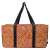 Groovy Marble Print Large Canvas Utility Tote Bag-Black