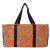 Groovy Marble Print Large Canvas Utility Tote Bag-Black