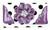 Polka Dot Tri-fold Purple Rhinestone Flower Wallet