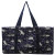 Sharky Business Print Large Canvas Utility Tote Bag-Blue