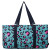 Neon Cheetah Print Large Canvas Utility Tote Bag-Blue