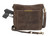 Concealed Carry Distressed Buffalo Crossbody Organizer by Gun Tote'n Mamas -Brown