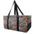 Wild Nurse Print Large Canvas Utility Tote Bag-Black 