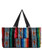 Serape Print Large Canvas Utility Tote Bag-Black