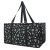 Round Of a Paws Large Canvas Utility Tote Bag-Black