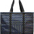 Navy Blue Gold Polka Dot NGIL Mega Shopping Utility Tote Bag